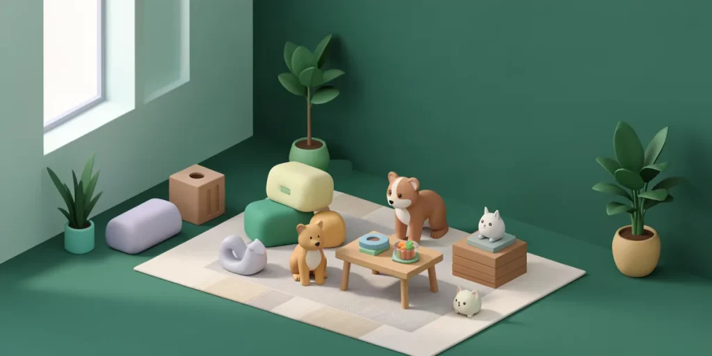 Hero illustration for the article “How to Choose the Right Toys for Pets: Tips and Recommendations”