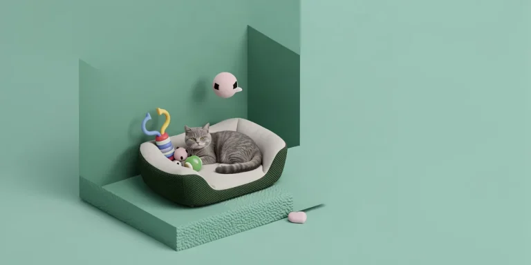 Hero illustration for the article “How to Organize the Perfect Space for Your Cat: Home Setup Tips”