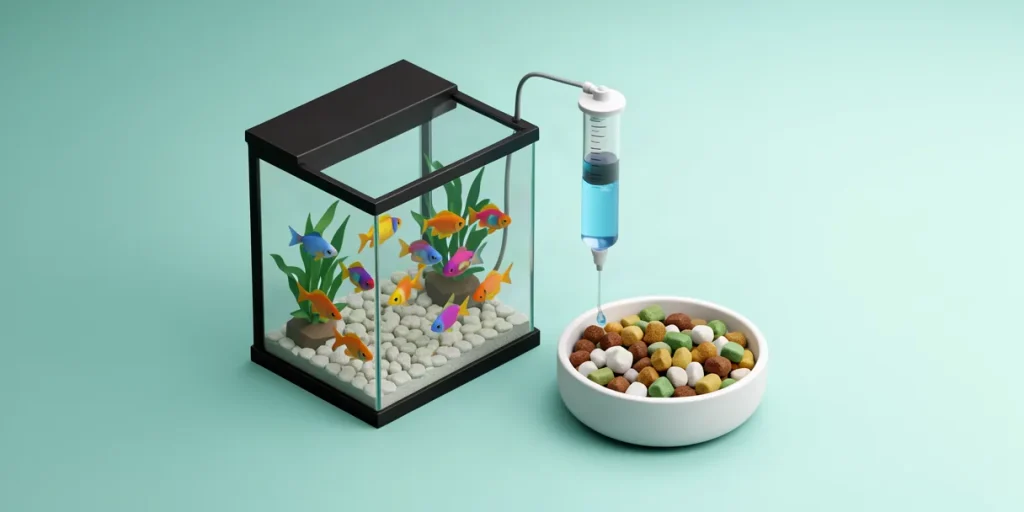 Illustration for the article “Water and Food Balance: The Optimal Choice for Aquarium Fish”