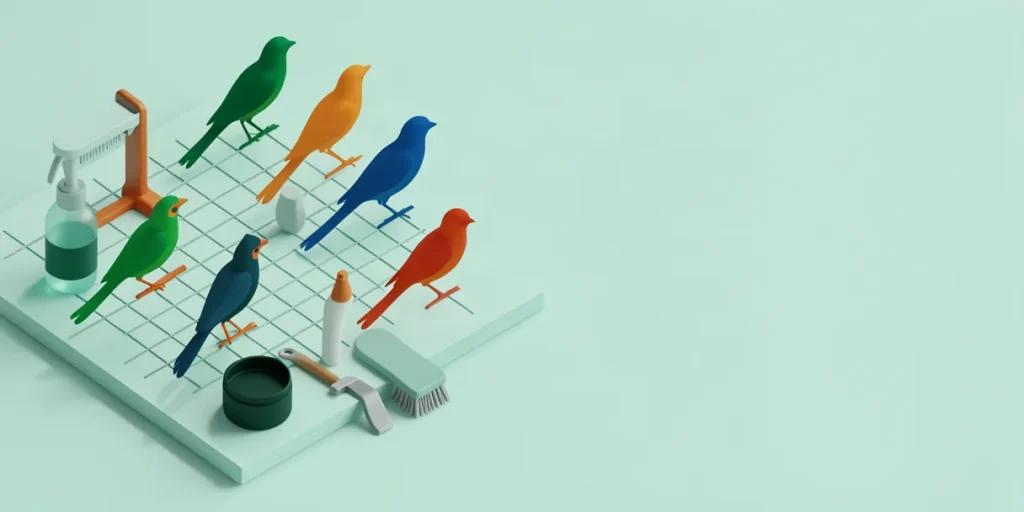 Illustration for the article “Comparison of Popular Exotic Birds: Care and Temperament”