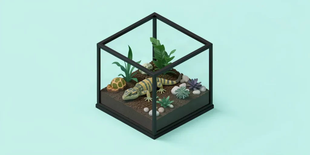 Illustration for the article “Choosing Safe Terrarium Substrates for Reptiles”