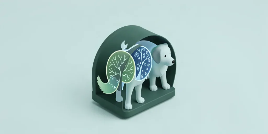 Illustration for the article “Dogs’ Daily Rhythm: Its Impact on Behavior and Health”