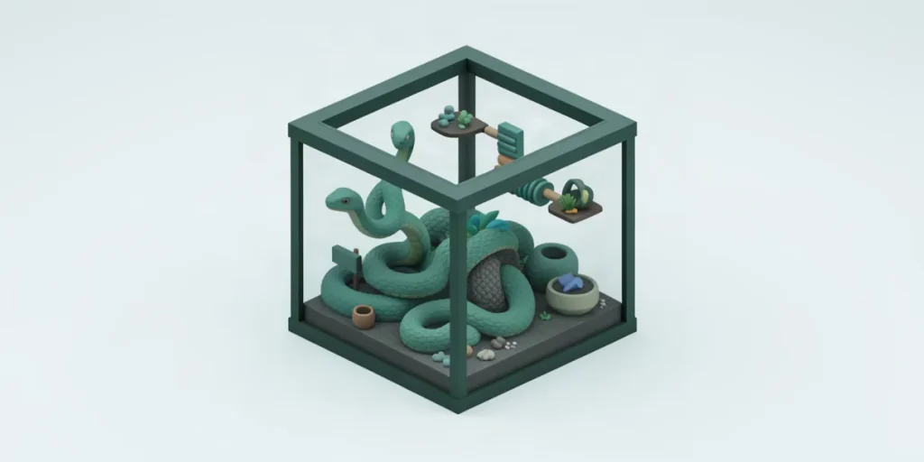 Illustration for the article “Memory Traits in Snakes and Their Importance for Care”